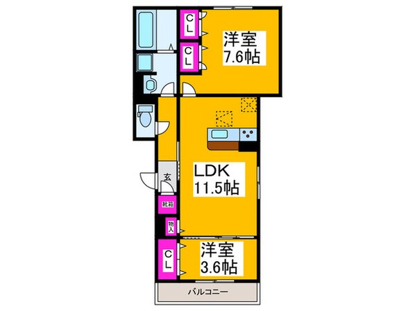 Ｃｌａｓｈｉｓｔ常磐町の物件間取画像